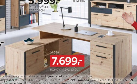 Rohový psací stůl