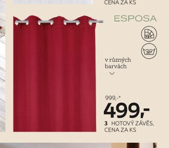 HOTOVÝ ZÁVĚS, CENA ZA KS