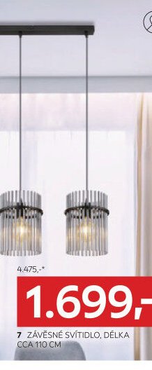 Závěsné svítidlo, délka cca 110 cm