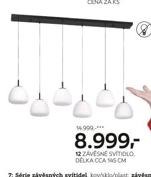 Závěsné svítidlo, délka cca 145 cm