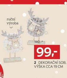 2 DEKORAČNÍ SOB, VÝŠKA CCA 19 CM