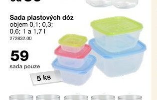 Sada plastových dóz