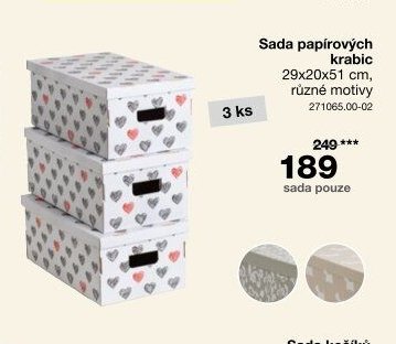 Sada papírových krabic