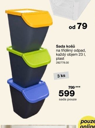 Sada košů na tříděný odpad