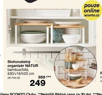 Stohovatelný organizér NATUR