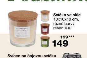Svíčka ve skle