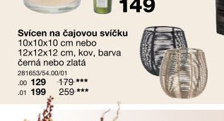 Svícen na čajovou svíčku