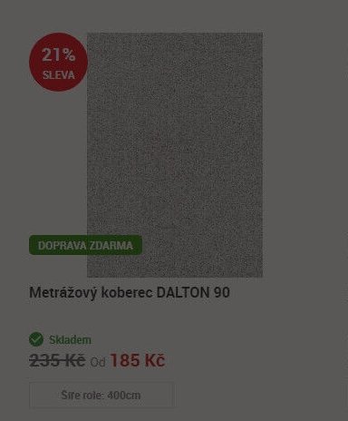 Metrážový koberec DALTON 90