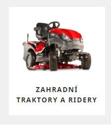 Zahradní traktory a ridery
