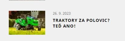 Traktory za polovinu? Teď ano!