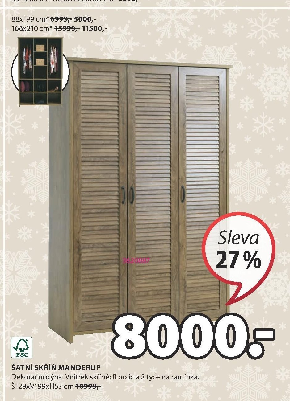 Šatní skříň MANDERUP