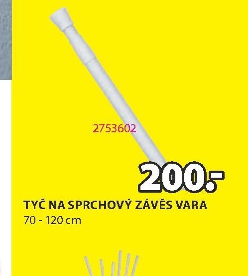 Tyč na sprchový závěs VARA