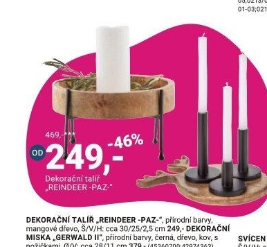 DEKORAČNÍ TALÍŘ „REINDEER -PAZ-“