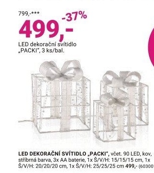 LED DEKORAČNÍ SVÍTIDLO „PACKI“