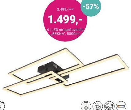 LED STROPNÍ SVÍTIDLO, „BEKKA“