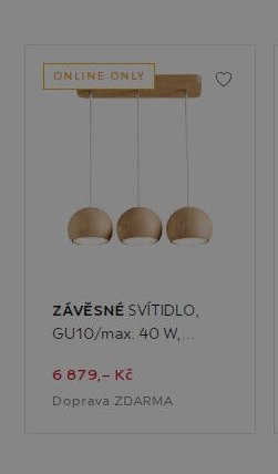 ZÁVĚSNÉ SVÍTIDLO, GU10/max. 40 W