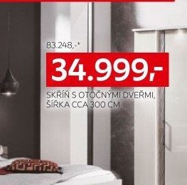 Skříň s otočnými dveřmi, šířka cca 300 cm
