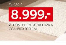 2 postel, plocha lůžka cca 180x200 cm