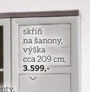 skříň na šanony, výška cca 209 cm