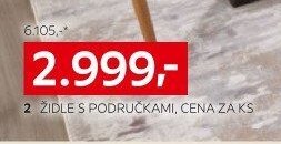 židle s područkami, cena za ks