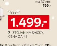 7 STOJAN NA SVÍČKY, CENA ZA KS