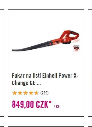 Fukar na listí Einhell Power X-Change GE