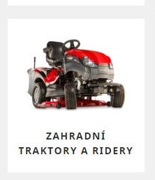 Zahradní traktory a ridery