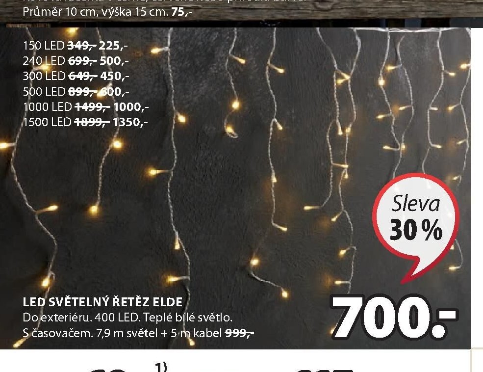 LED SVĚTELNÝ ŘETĚZ ELDE