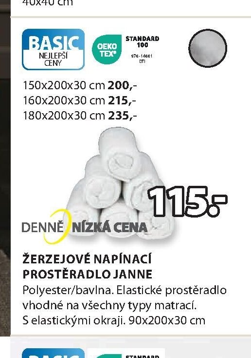 Žerzejové napínací prostěradlo JANNE