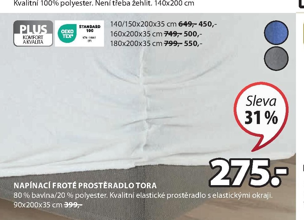 Napínací froté prostěradlo TORA