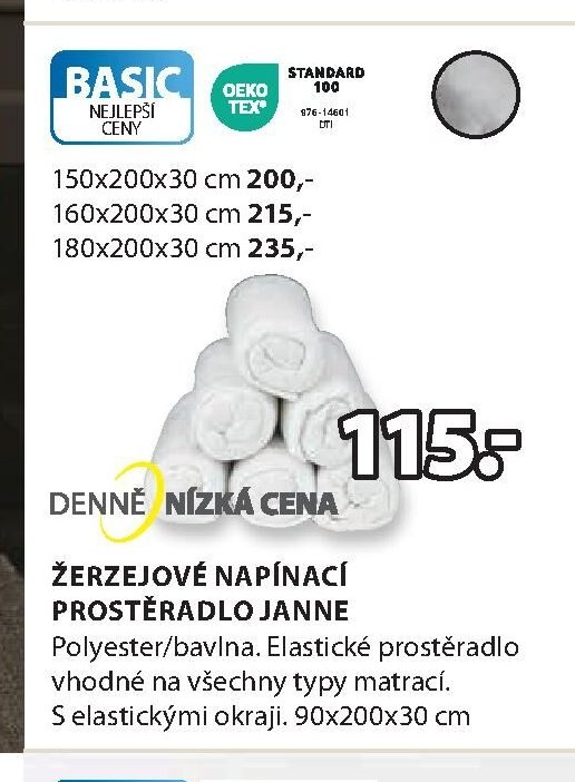 Žerzejové napínací prostěradlo JANNE