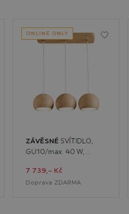 ZÁVĚSNÉ SVÍTIDLO, GU10/max. 40 W