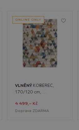VLNĚNÝ KOBEREC, 170/120 cm
