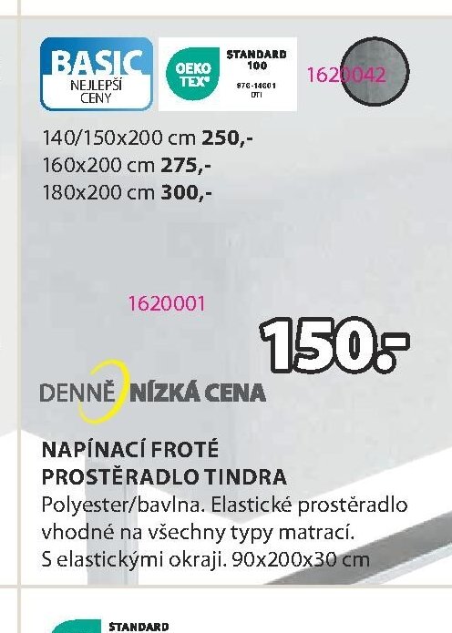 Napínací froté prostěradlo TINDRA