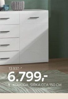 1 KOMODA, ŠÍŘKA CCA 150 CM
