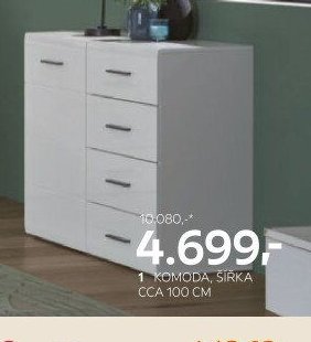 1 KOMODA, ŠÍŘKA CCA 100 CM