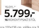 Rohový psací stůl