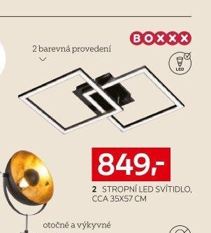 Stropní LED svítidlo, cca 35x57 cm
