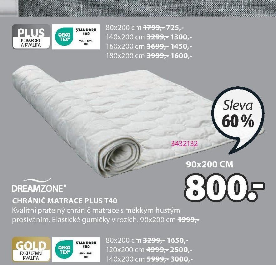 CHRÁNIČ MATRACE PLUS T40