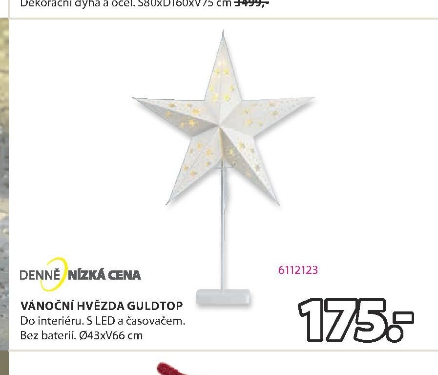 VÁNOČNÍ HVĚZDA GULDTOP