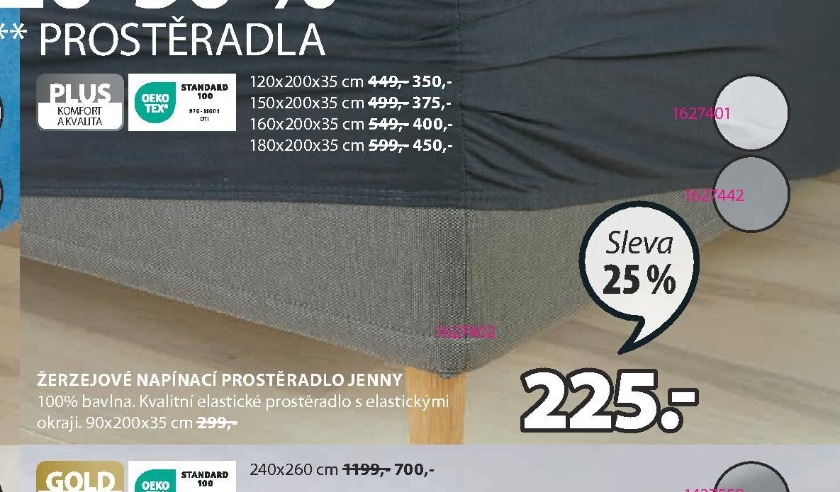 ŽERZEJOVÉ NAPÍNACÍ PROSTĚRADLO JENNY