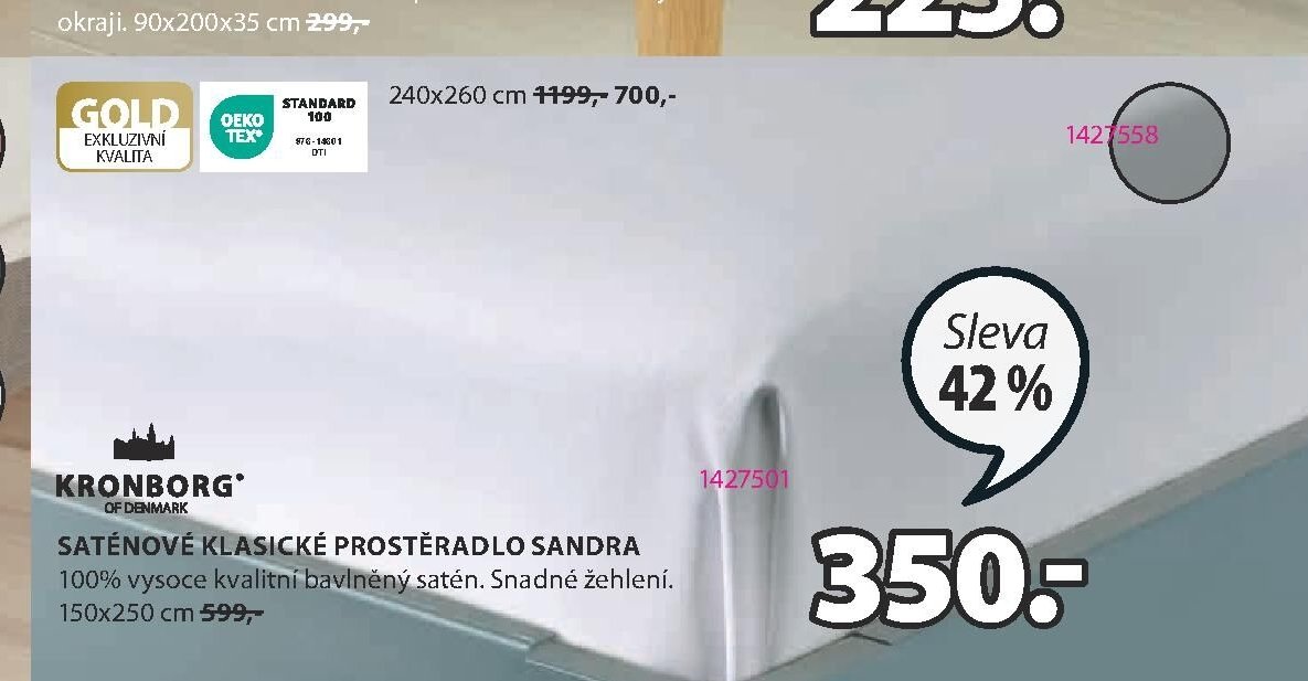 SATÉNOVÉ KLASICKÉ PROSTĚRADLO SANDRA