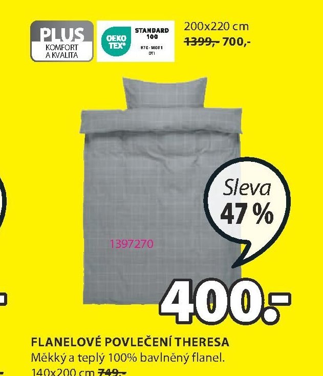 Flanelové povlečení THERESA