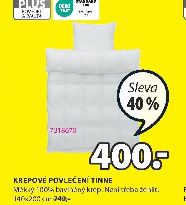 Krepové povlečení TINNE