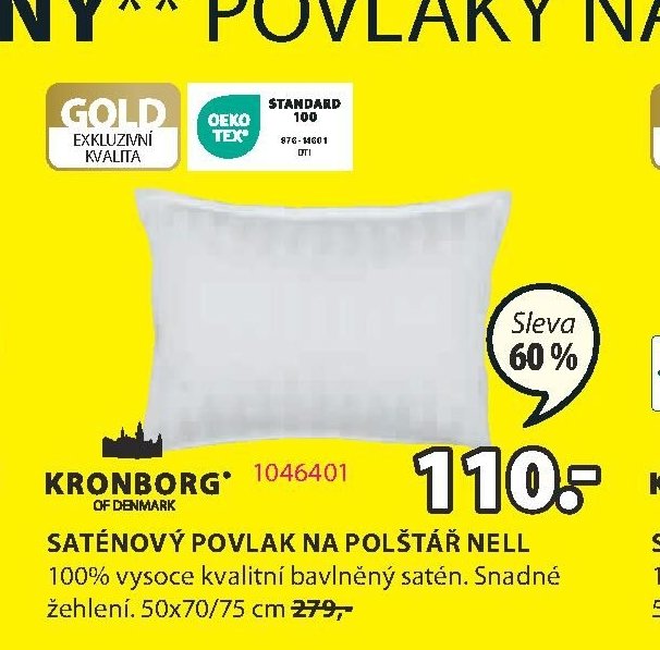 Saténový povlak na polštář NELL