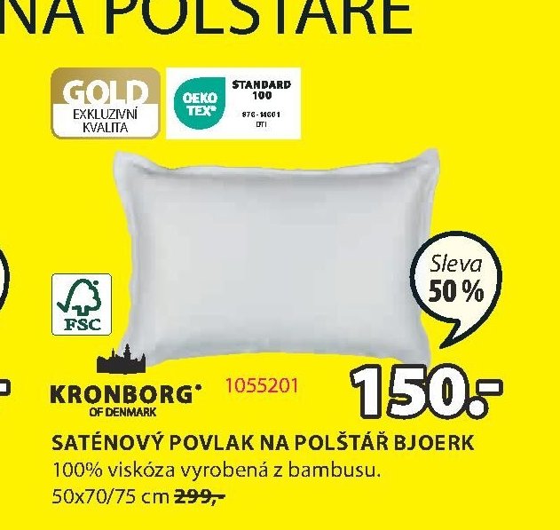 Saténový povlak na polštář BJOERK