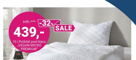 Polštář pod hlavu VEGAN MICRO PREMIUM