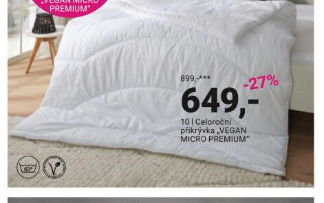 Celoroční přikrývka VEGAN MICRO PREMIUM
