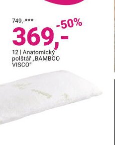 Anatomický polštář BAMBOO VISCO