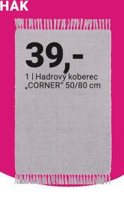 Hadrový koberec CORNER 50/80 cm